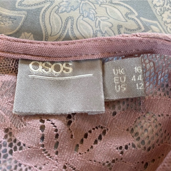 ASOS Lace Insert Pencil Midi Dress - Picture 14 of 14